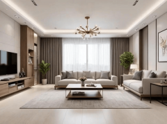 <b>两侧原木壁龛摆满艺术</b>